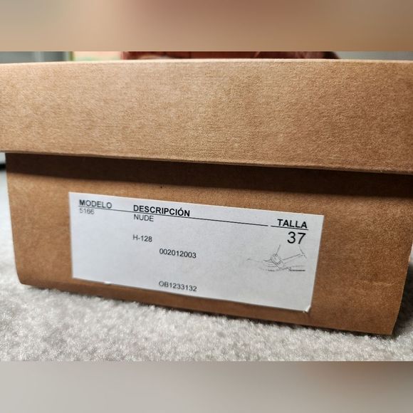 LikeNew w/Box Anthropologie Mary Jane Embellished Buckle Flats || Taupe Size 6.5 - Picture 5 of 11